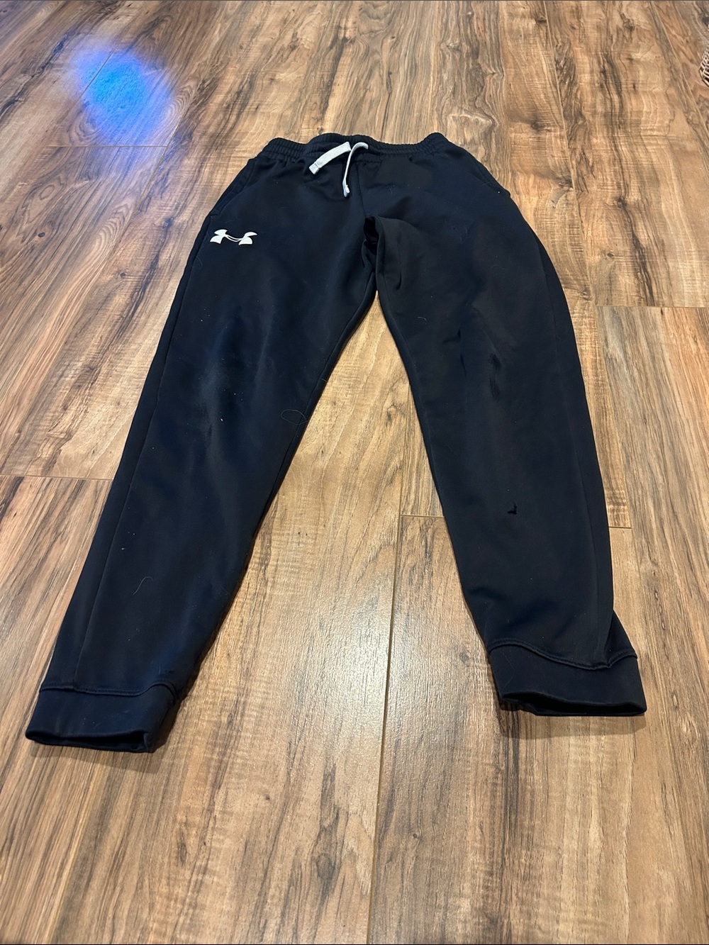 Under Armour Kids Black Jogger Sweatpants with White Logo